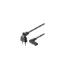 goobay Strøm IEC 60320 C7 Europlug (strøm CEE 7/16) (male) Sort 3m Strømkabel