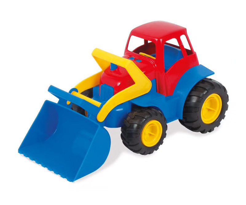 Dantoy Traktor med grab og Gummihjul,  L: 30 cm