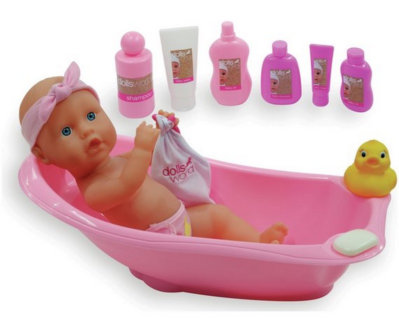Dolls Worlds badekar med dukke