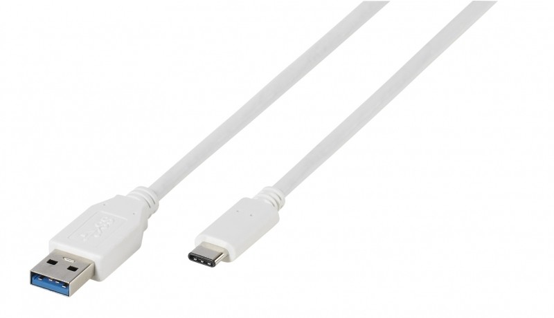 Vivanco USB-C to USB-A 3.1 kabel 2.5m hvid