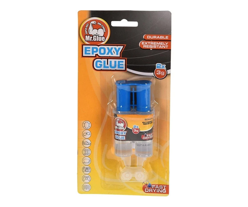 Mr. Glue Epoxy stærk og hutigtørrende lim - 2x3g