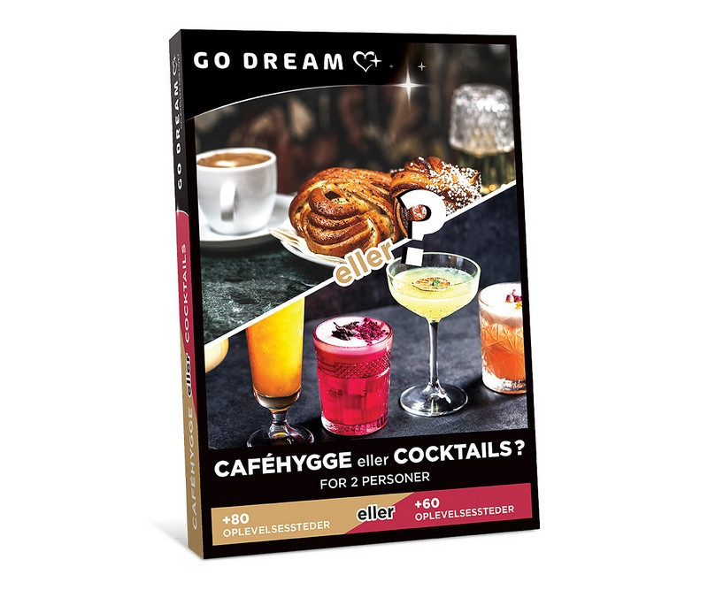 GO DREAM - Caféhygge eller Cocktails, for 2 personer (Fysisk Gaveæske)