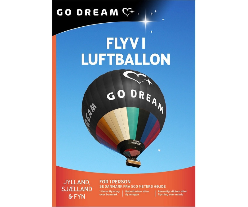 GO DREAM - FLYV I LUFTBALLON (Fysisk Gaveæske)