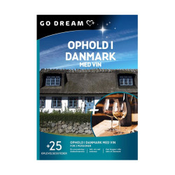 GO DREAM - Ophold i Danmark med vin - for 2 (Fysisk Gaveæske)