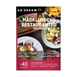 GO DREAM - MADKLUBBEN RESTAURANTER - FRIT VALG (Fysisk Gaveæske)