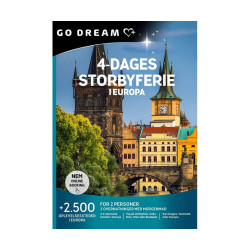 GO DREAM - 4 Dages Storbyferie i Europa (Fysisk Gaveæske)