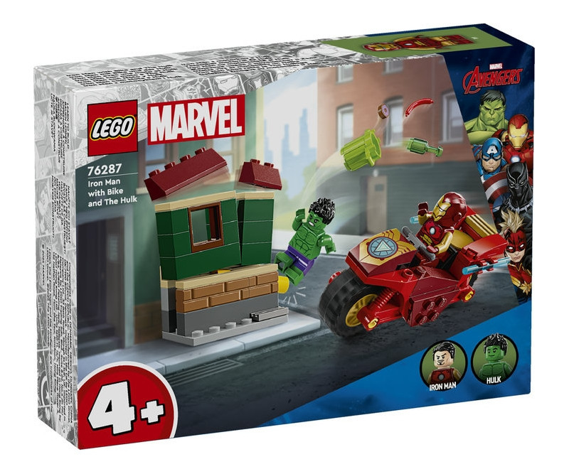 Lego Marvel, Iron Man med motorcykel og Hulk (76287)