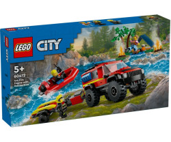 Lego City, Firhjulstrukket brandbil med redningsbåd (60412)