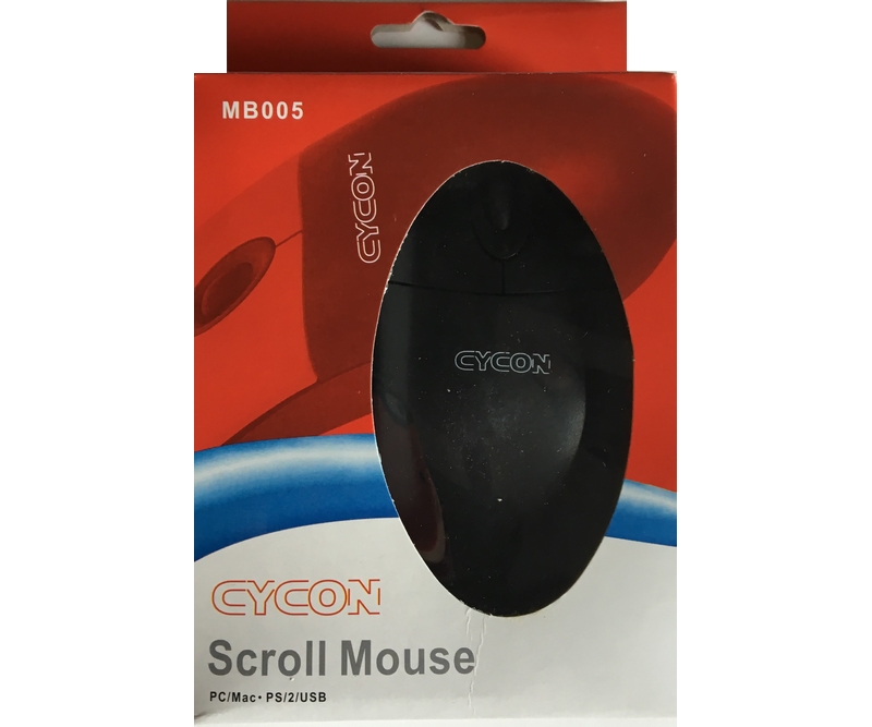 Cycon Optical Wheel mouse, PS/2, Sort