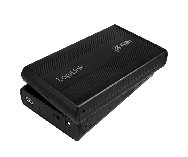 LogiLink Enclosure 3.5" S-SATA HDD - USB 3.0 - Sort