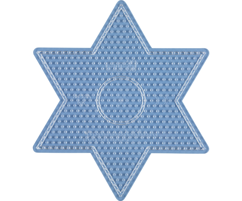 Hama Midi Perleplade Stjerne Stor Transparent - No. 269TR