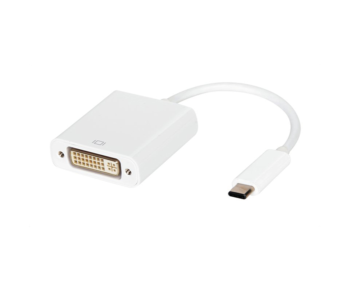 Qnect Adapter USB C 3.1 male - DVI24 +1 Female