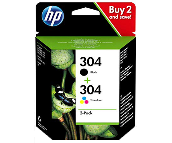 HP 304 Inkjet - Sort / Tri-Color - 120 / 100 Sider