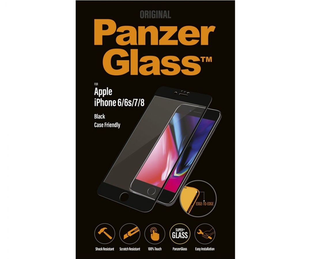 PanzerGlass Apple iPhone 6/6s/7/8 - Black Cover Venlig