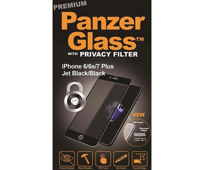 PanzerGlass Apple iPhone 6/6s/7/8 Plus - Privacy Jet Black (Premium Glass)