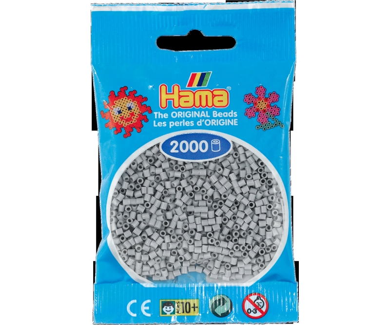 Mini perler 2,5mm - lys grå  (nr 501-70)