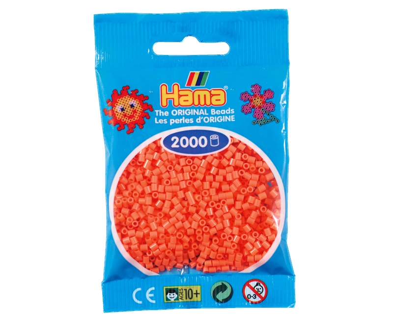 Mini perler 2,5mm - pastel rød  (nr 501-44)