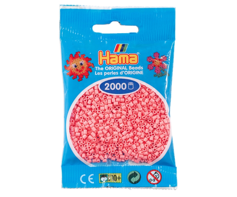Mini perler 2,5mm -  lyserød  (nr 501-06)