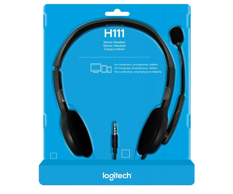 Logitech Stereo H111 Kabling Sort Headset
