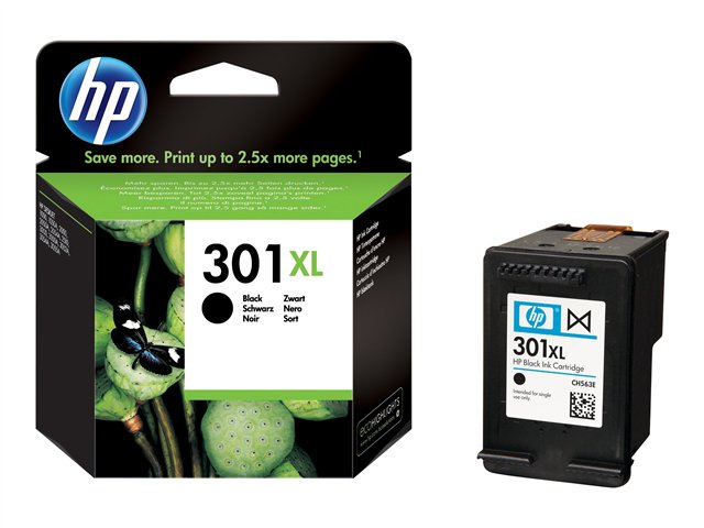 HP 301XL Inkjet - Sort - 480 Sider