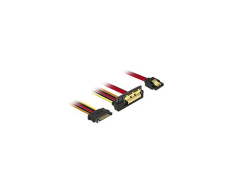 DeLock Cable SATA 6 GB/s 7 Pin + SATA 15 pin til SATA 22 pin - 30 Cm