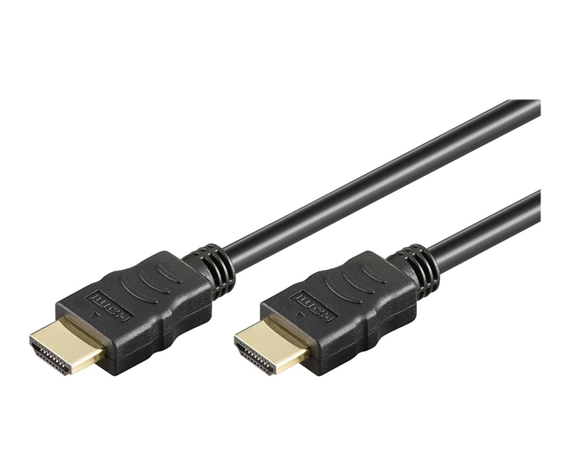 Goobay HDMI kabel 7,5m Guld Ethernet sort