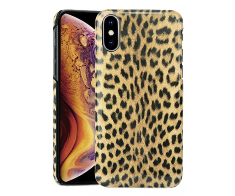 Vivanco Slim Cover iPhone X/XS Furry Leopard