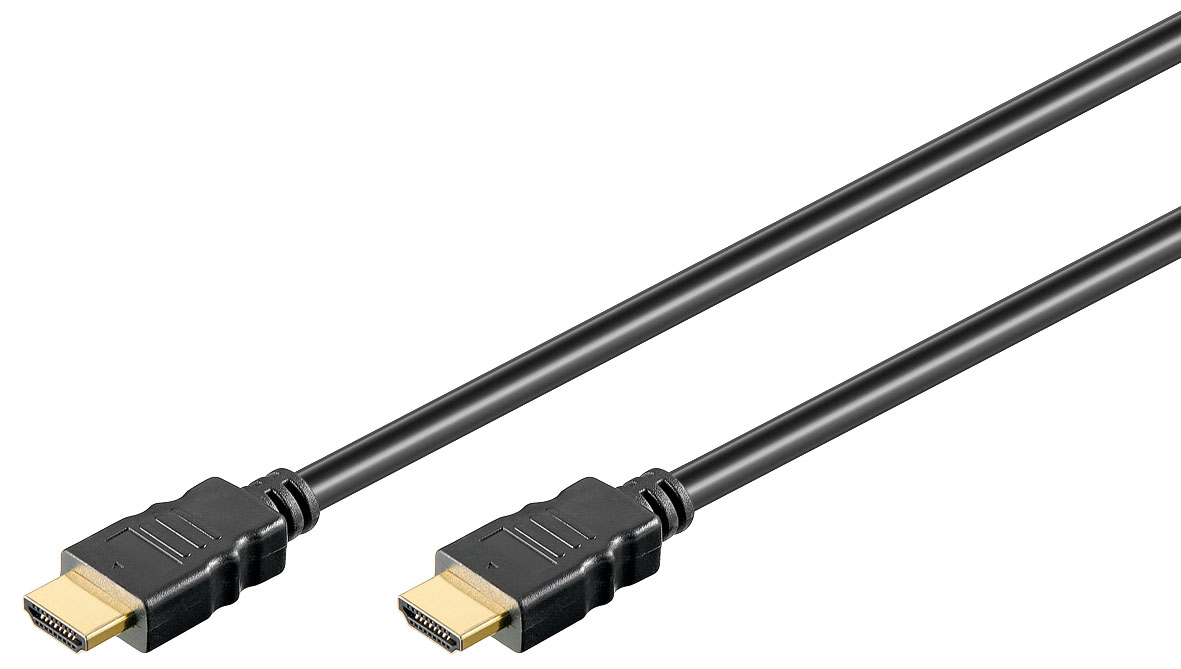 Goobay HDMI kabel 1m Guld Ethernet sort