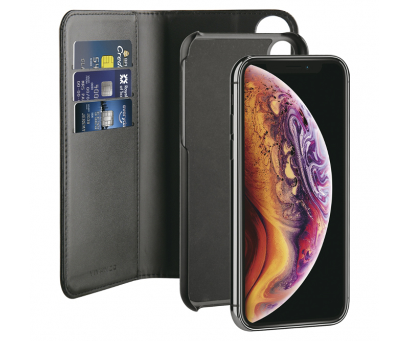 Vivanco 2 i 1 Wallet Case / iPhone X/XS - Sort