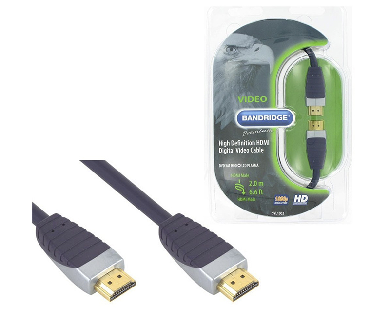 Bandrigde - Højhastigheds HDMI-kabel HDMI-stik - HDMI-stik 2,00 m blå