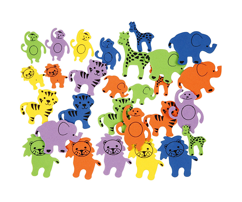 Bløde mosgummifigurer - Forskellige farvede dyr
