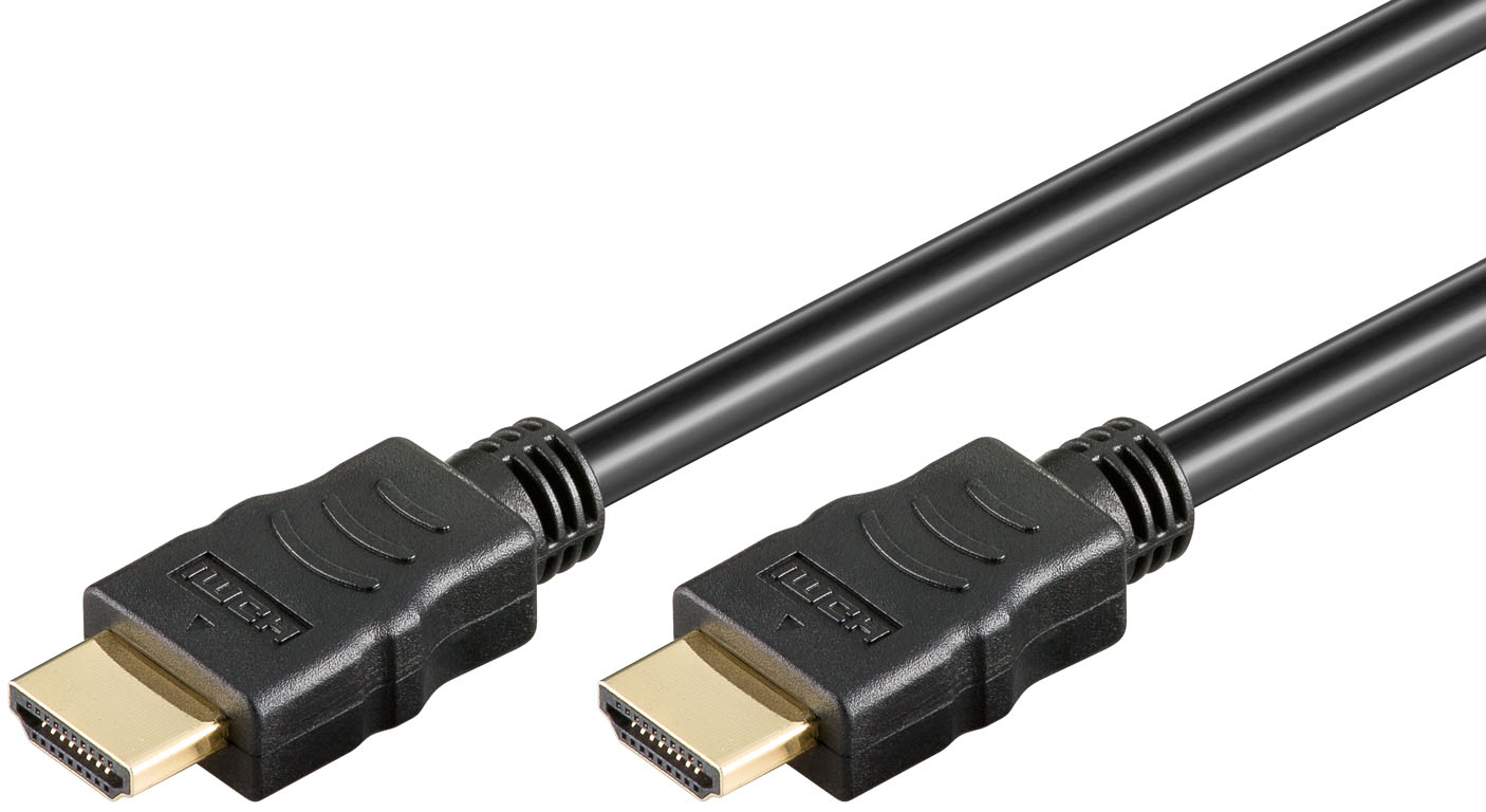 Goobay HDMI kabel 5m Guld Ethernet sort