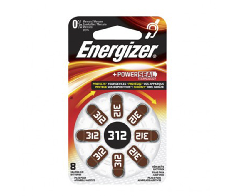 Energizer Høreapperat 312 Batterier (8 Stk. Pakning)