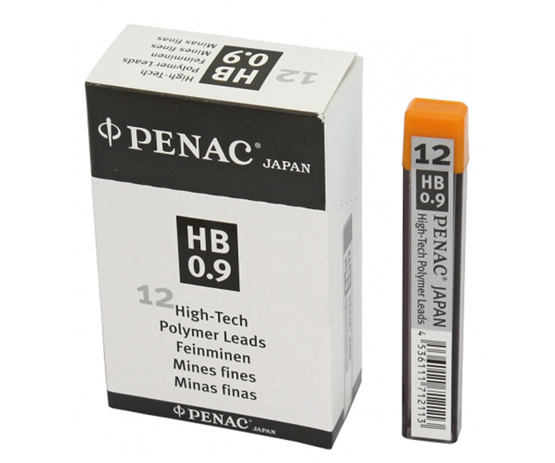 PENAC Stifter 0,9mm HB (tube m. 12 stk)