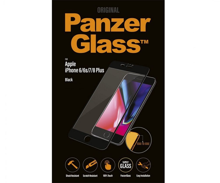 PanzerGlass Apple iPhone 6/6s/7/8 Plus - Black (Premium Glass)