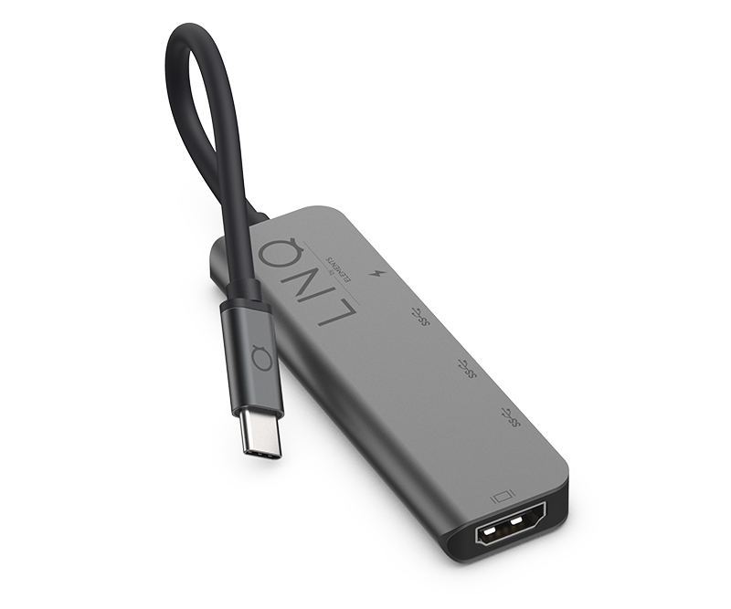 LINQ - 5 i 1 USB-C Multiport Hub Space Grey