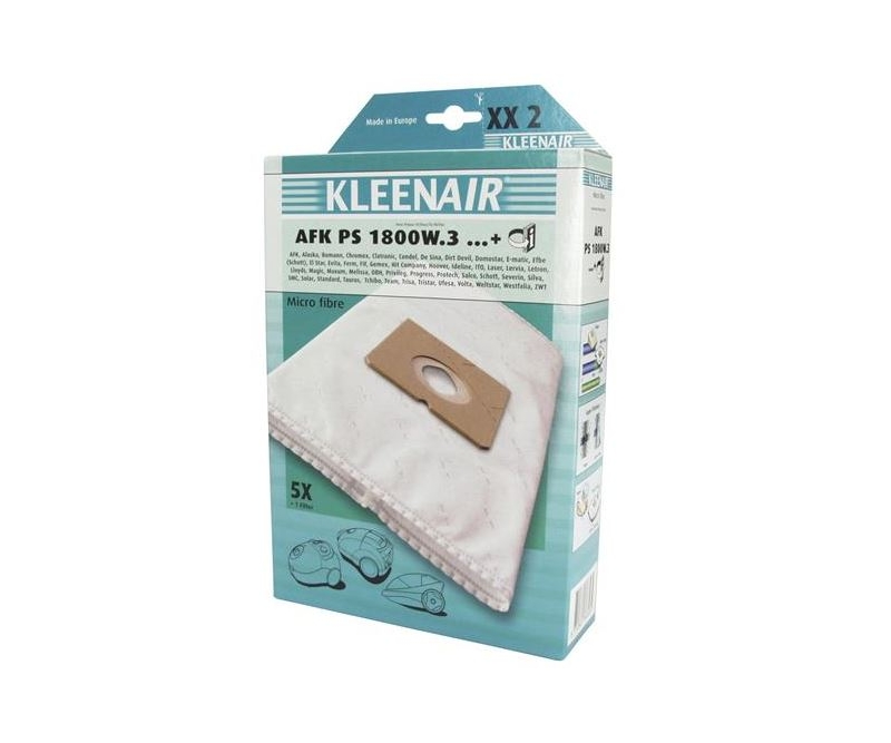 XX 2 (AFK PS 1800W.3 med flere) - KleenAir støvsugposer - 5 poser + 1 filter
