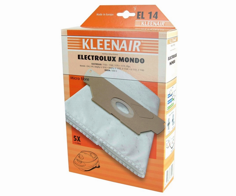 EL 14 (Electrolux Mondo)  - KleenAir støvsugerposer - 5 poser + 1 filter