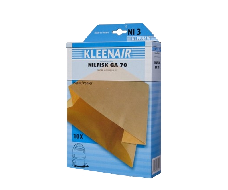 NI 3 (Nilfisk GA 70) - KleenAir støvsugerposer - 10 papir poser