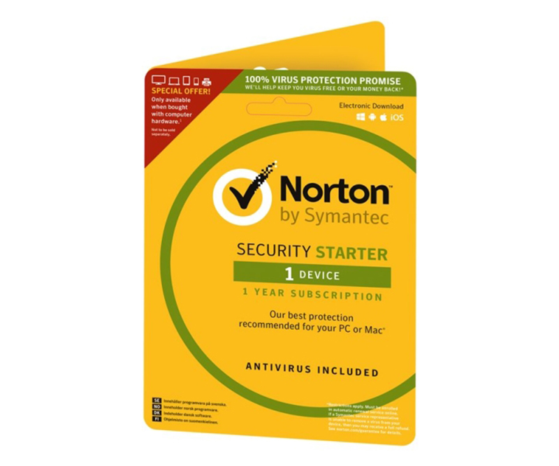Norton Security Starter (v.3.0) 1 år - 1 enhed