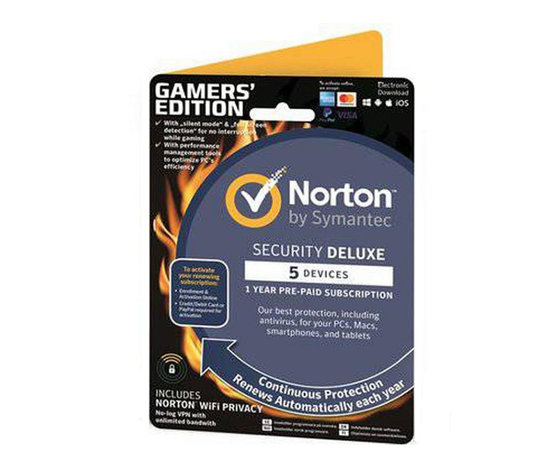 Norton Security Deluxe (v.3.0) 1 år - 5 enheder