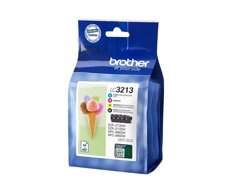 Brother LC 3213 - Alle 4 farver - Sort Gul Cyan Magenta