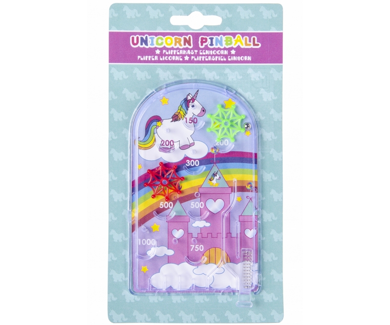 Unicorn Pinball spil - 19x10 cm