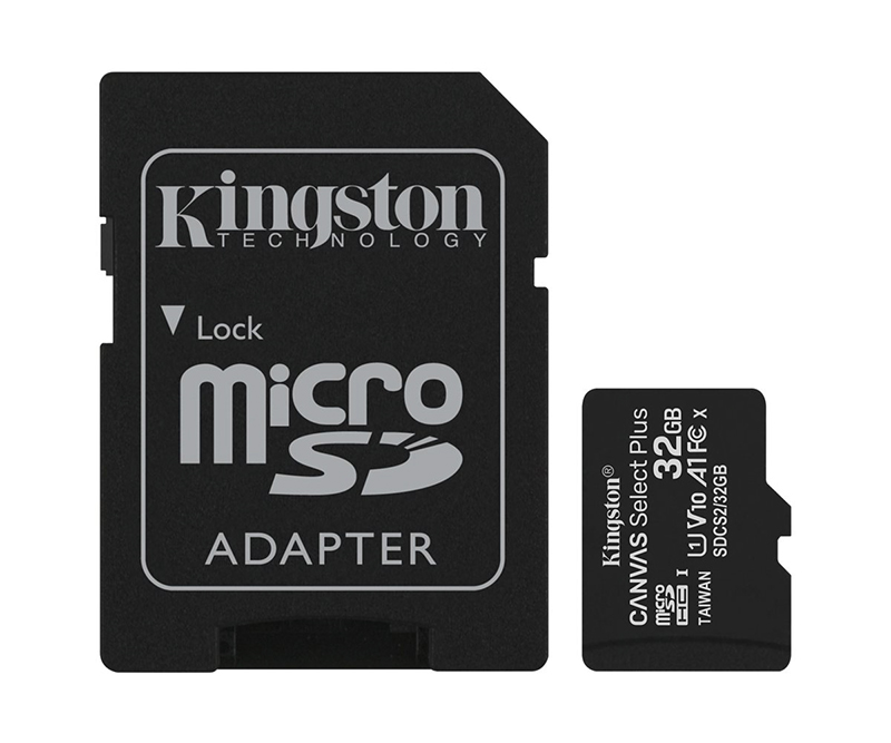 Kingston Canvas Select Plus microSDHC 32GB A1 / Video Class V10 / UHS Class 1 / Class10