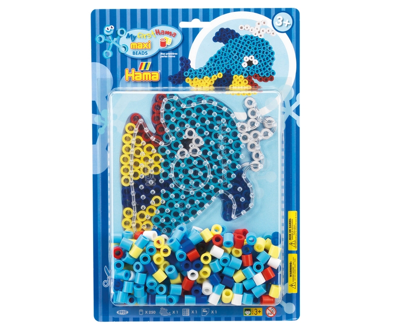 HAMA MAXI PERLESÆT -Hval - 250 perler - NO. 8932