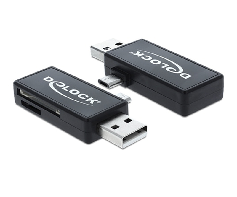 DeLOCK Micro USB OTG Card Reader USB A male Kortlæser USB