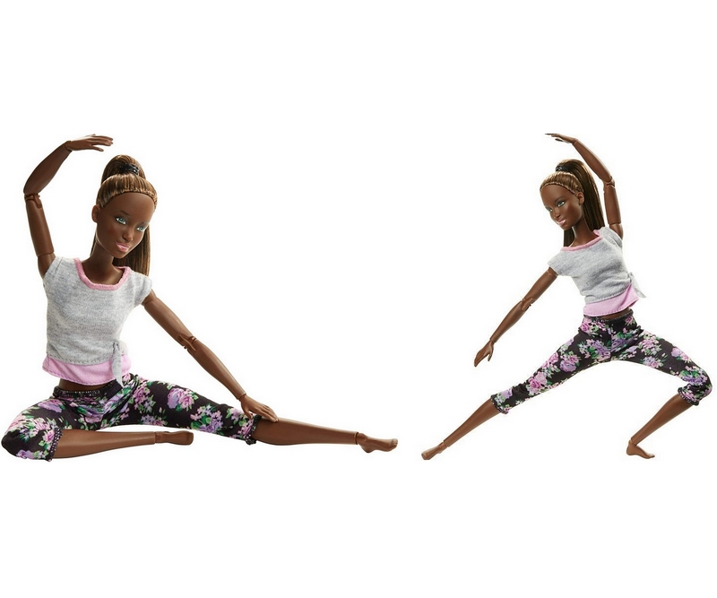 Barbie  Made to Move Dukke - Yoga Tema - Brun hud