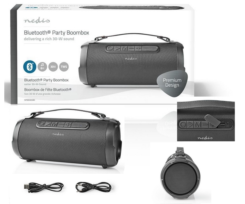Party-boombox 30 W - Bluetooth - 6 timers spilletid
