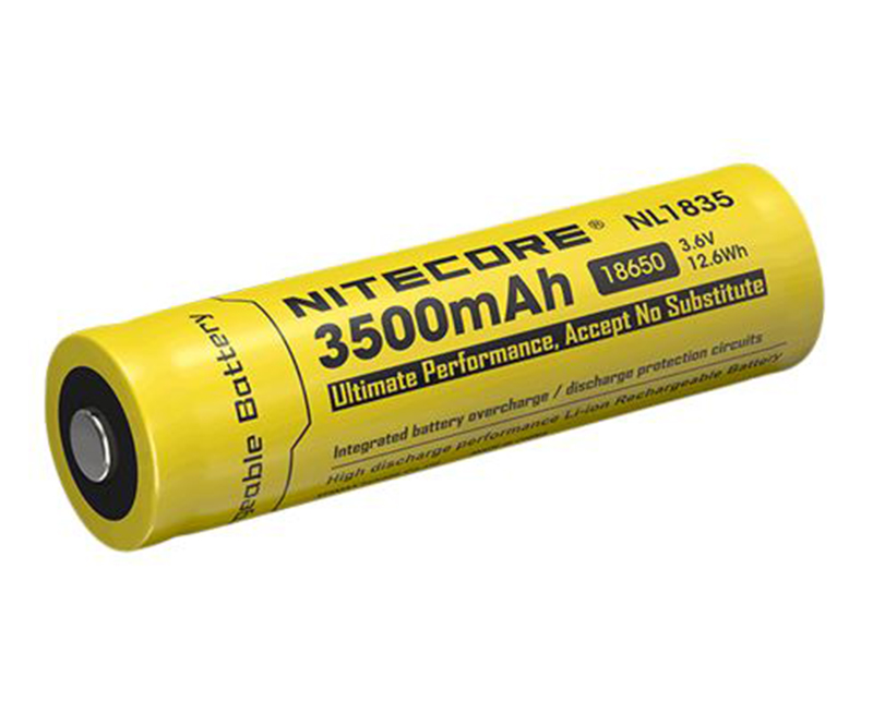 Nitecore 18650 NL1835 3,7 volt Li-Ion batteri 3500 mAh - Genopladelige