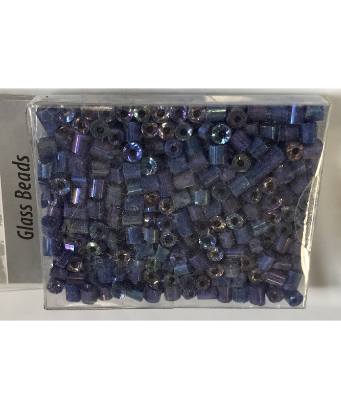Rocaiperler str. 6/0, hulstr. 0,9-1,2 - 25g - Blue oil